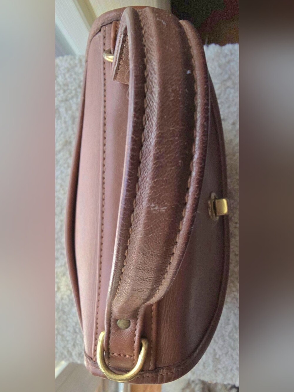Classic Vintage British Tan Leather Top-Handle COACH Regina Bag #9983 - Picture 7 of 9